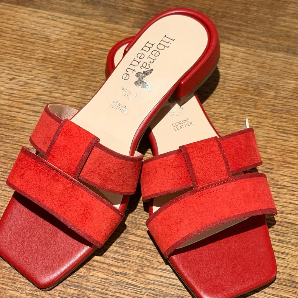 Libera Mente Red Leather Sandals | NWT | Made in Italy